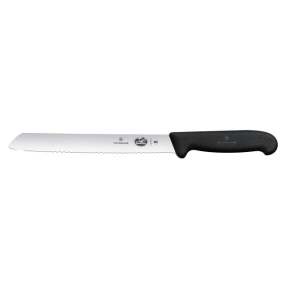 Nůž na chleba, zoubkovaný, černý | VICTORINOX, Fibrox, 5.2533.21