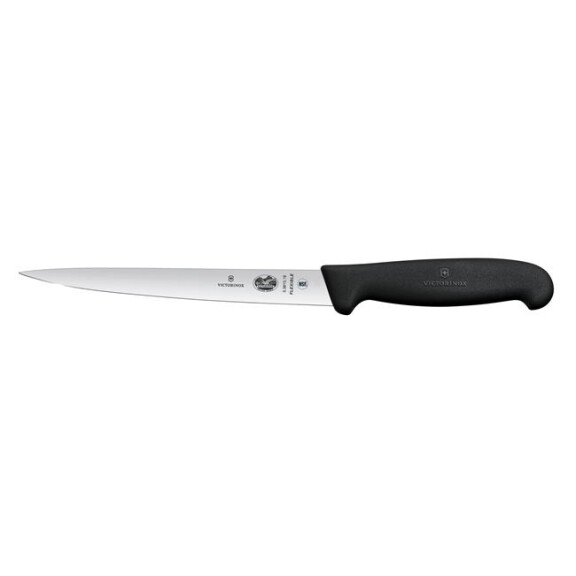 Filetovací nůž, 16 cm, černý | VICTORINOX, Fibrox, 5.3703.16