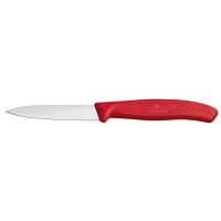Nůž na zeleninu, hladký, 8 cm, červený | VICTORINOX, Swiss Classic, 6.7601