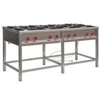 Gastronomický plynový sporák 8 hořáků, 1737x900x850 mm, 3x3,4+3x5+1x6,5+1x8 kW | EGAZ, TG-840.II