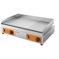 Grilovací deska, 2/3 hladká, 1/3 rýhovaná, 3,5 kW | CATERINA, 745104