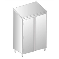 Dvojitá skladovací skříň z nerezové oceli s nastavitelnými policemi 1200x500x2000 mm | DORA METAL, DM-3304.05