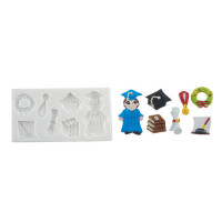 Forma na cukrovou hmotu SLK 1013 - absolvent, 170x90x15 mm | SILIKOMART, SlK1000 Graduation Day