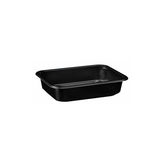 Černý, 1 - komorový box, vhodný k zatavení, 187x137x36 mm, 640 ks, hladký | CHEFFY, Matipack W1 601D