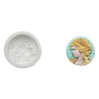 Silikonová forma na cukrovou hmotu s motivem ženy Cameo - SLK325, 25x25 mm | SILIKOMART, SugarFlex