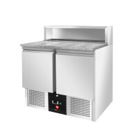 Stůl chladící 2-dvéřový, na pizzu, se žulovou deskou, 900x700x1090 mm | RESTO QUALITY, RQPS900