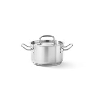 Nerezový hrnec střední s poklicí, pr. 16 cm, 1,7 l | HENDI, Kitchen Line