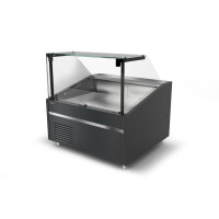 Modul chladícího pultu bez agregátu, s tvrzeným rovným sklem a horní deskou z nerezové oceli 2500x1170x1330 mm | RAPA, GT remote