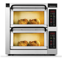 Dvojkomorová pec na pizzu, 2x pizza 40 cm, komora o rozmeroch 410x410x195 mm | PIZZA MASTER, CounterTop 402ED