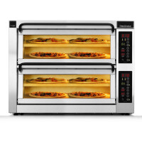 Dvojkomorová pec na pizzu, 2 delené komory, 8x pizza 35 cm, komory o rozmeroch 710x355x195 mm | PIZZA MASTER, CounterTop 352ED-2DW