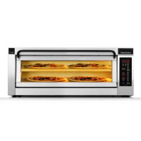 Jednokomorová pec na pizzu , delená komora, 4x pizza 40 cm, komora o rozmeroch 820x410x195 mm | PIZZA MASTER, CounterTop 401ED-1DW