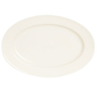 Servírovací tanier z porcelánu oválny, 29x20 cm, krémový | FINE DINE, Crema
