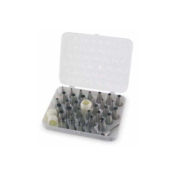 Sada ocelových zdobiacich špičiek - 39 ks | SILIKOMART, Stainless Steel Tubes Box