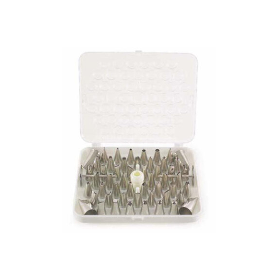 Sada ocelových zdobiacich špičiek - 55 ks | SILIKOMART, Stainless Steel Tubes Box