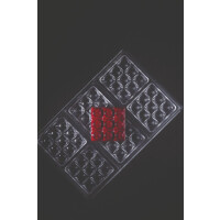 Tritanová forma na čokoládové tabuľky - 6 x 50g, 70x70x10,5 mm - PC5013FR | PAVONI, Mini Bricks