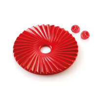 Forma na okrúhle dekorácie 2x 100 ml, 140x10 mm | SILIKOMART, Plissé 100