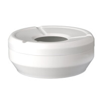 Popolník z melamínu biely Ø 100x40 mm | APS, Casual
