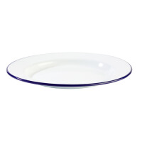 Smaltovaná tácka, bielo-modrá ø 240 mm | APS, Enamelware