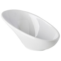Servírovacia misa z bieleho melamínu, 115x60 mm | APS, Mini
