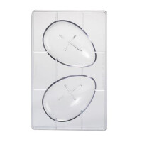 Polykarbonátová forma na polovicu čokoládového vajca - 2 ks x 150g, 90x130 mm - 20U130N | MARTELLATO, Half Egg Moulds