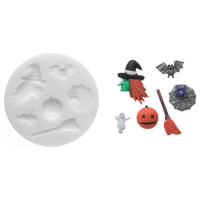 Forma na cukrovú hmotu SLK 213 - Halloween, 54x14 mm | SILIKOMART, Sugarflex Halloween