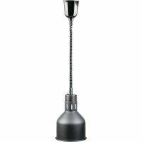 Infra lampa na ohrev jedla, závesná 0,25 kW, čierna | STALGAST, 692601