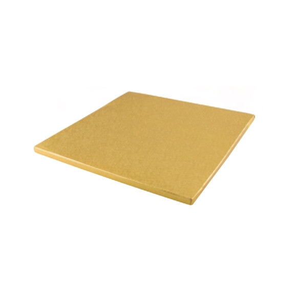 Podložka pod torty a zákusky štvorcová zlatá - 25x25 cm | SILIKOMART, Cake Cardboard Drums Square