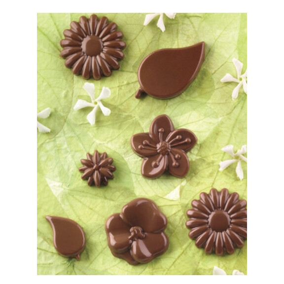Forma na pralinky a čokoládky - rastliny, 12x - SCG44 Choco Garden | SILIKOMART, EasyChoc 3D Choco