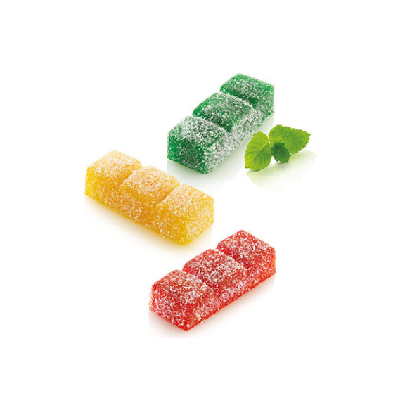 Forma na želé, bonbóny, čokoládky - obdĺžnik, 12x 60x22x16 mm, SG10 Rectangle | SILIKOMART, Confiserie & bon bon