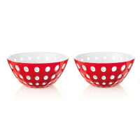 Sada dvoch misiek, priemer 12,5 cm, farba červenobiela | GUZZINI, LE MURRINE
