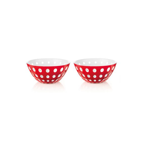Sada dvoch misiek, priemer 12,5 cm, farba červenobiela | GUZZINI, LE MURRINE