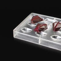 Tritanová forma na pralinky - srdce 15 ks., 275x135 mm - PC50FR | PAVONI, Heart Design