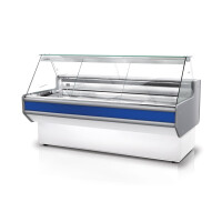 Chladiaci pult s tvrdeným deleným rovným šikmým sklom 1220x820x1220 mm | RAPA, L-A