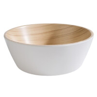 Misa z melamínu Ø 20 cm, biela-hnedá | APS, Frida