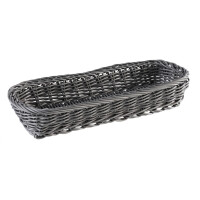 Obdĺžnikový košík na príbory 27 x 10 x 4,5 cm, sivý | APS, Economic