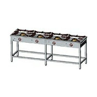 Gastronomický plynový sporák 4 horáky, 2235x600x850 mm, 1x3,5+5+2x7 kW | EGAZ, TG-420.IIP
