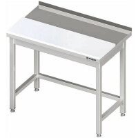 Nerezový pracovní stůl s pracovní deskou z polythylenu 1600x600x850 mm, přístěnný | STALGAST, 980586160