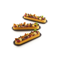 Forma na koláče - obdélná na éclairs, 146x35x20 mm, 6 ks | SILIKOMART, Tarte 4.0