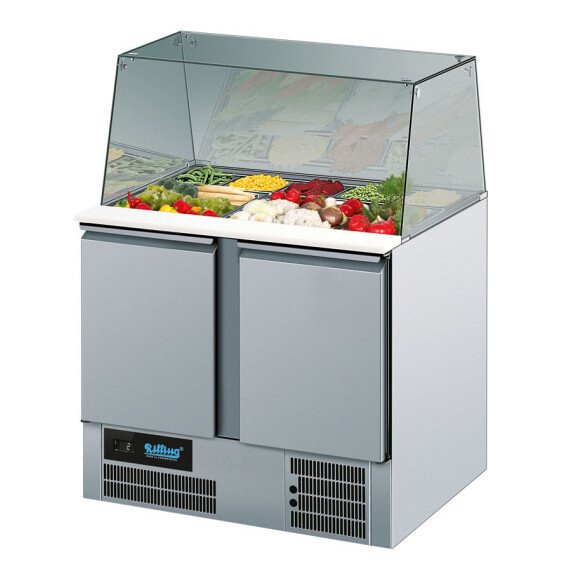 Chladiaci stôl Saladetta GN 1/1 270 l, 950x680x1200 mm so skleneným nádstavcom  | RILLING, AKT SA795 00EV