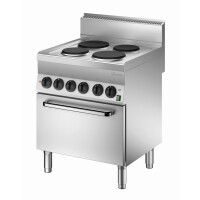 Elektrický sporák 650 4-platničková s rúrou | BARTSCHER, 115058