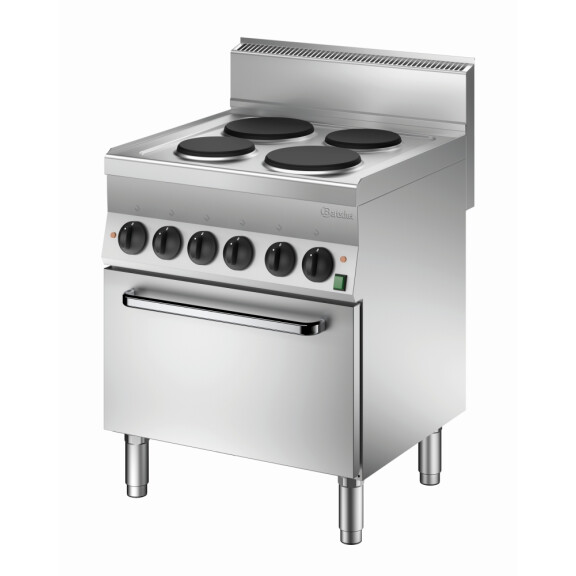 Elektrický sporák 650 4-platničková s rúrou | BARTSCHER, 115058