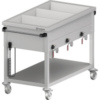 Výdajný pojazdný stôl s ohrevom a s policou 3 x GN 1/1, 1260x600x850 mm | STALGAST, 982276126