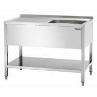 Stôl s drezom, 1200x700x850 mm, jednokomorový drez po pravej strane | BARTSCHER, 306620