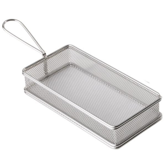 Košík servírovací 215x105x45 mm, nerezová oceľ | APS, Snack Holder