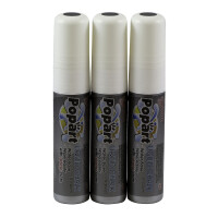 Popisovač na tabule 3ks, biele, široké koncovky | HENDI, 664223