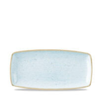 Porcelánový obdĺžnikový servírovací tanier, ručne zdobený 29,5 cm x 15 cm | CHURCHILL, Stonecast Duck Egg Blue