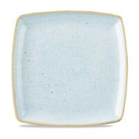 Porcelánový štvorcový tanier, ručne zdobený 26,8 x 26,8 cm | CHURCHILL, Stonecast Duck Egg Blue