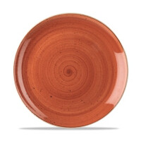 Porcelánový plytký tanier, ručne zdobený 26 cm | CHURCHILL, Stonecast Spiced Orange