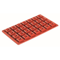 Silikónová forma Formaflex na monoporcie - 300x175 mm, 28 ks x 30x30x13,5 mm, 9,5 ml - FR075 | PAVONI, Micro Savarin Quadrato