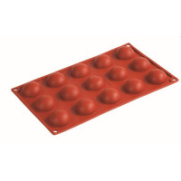 Silikónová forma Formaflex na monoporcie - 300x175 mm, 15 ks x 50x23 mm, 33 ml - FR039 | PAVONI, Semisfera